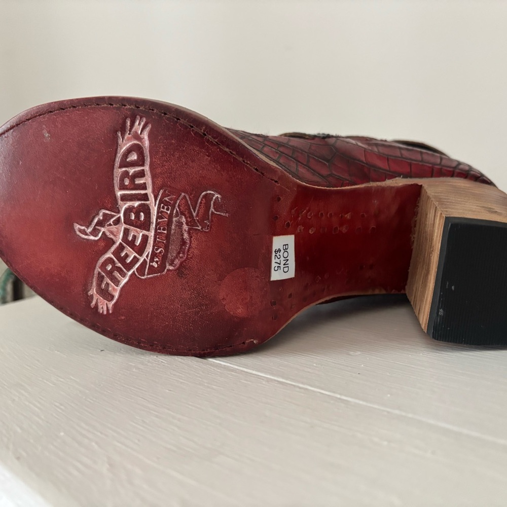 Freebird by Steven - ‘Bond’ in Red and Brown sz 7 - Picture 9 of 10